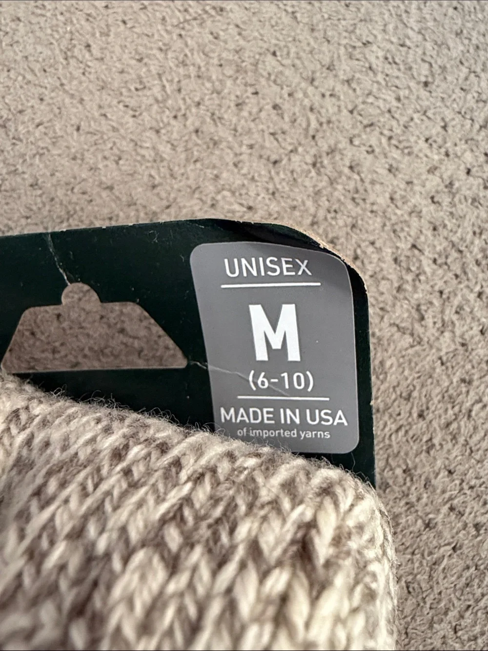 L.L. Bean Merino Wool Ragg Socks in Heathersoft Cream
